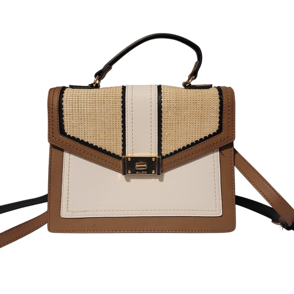 Aldo Tan and Cream Crossbody Bag - Picture 3 of 8
